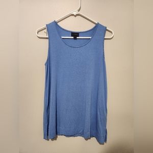 J.Jill Wearever A-Line Tank Womens XS Blue with Side Slits